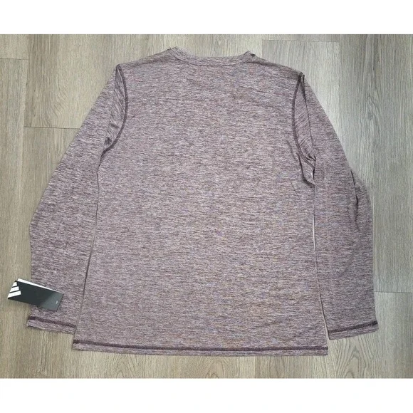 Adidas Women’s Long Sleeve Tech Tee Heather Shadow Fig Size L - Picture 8 of 8